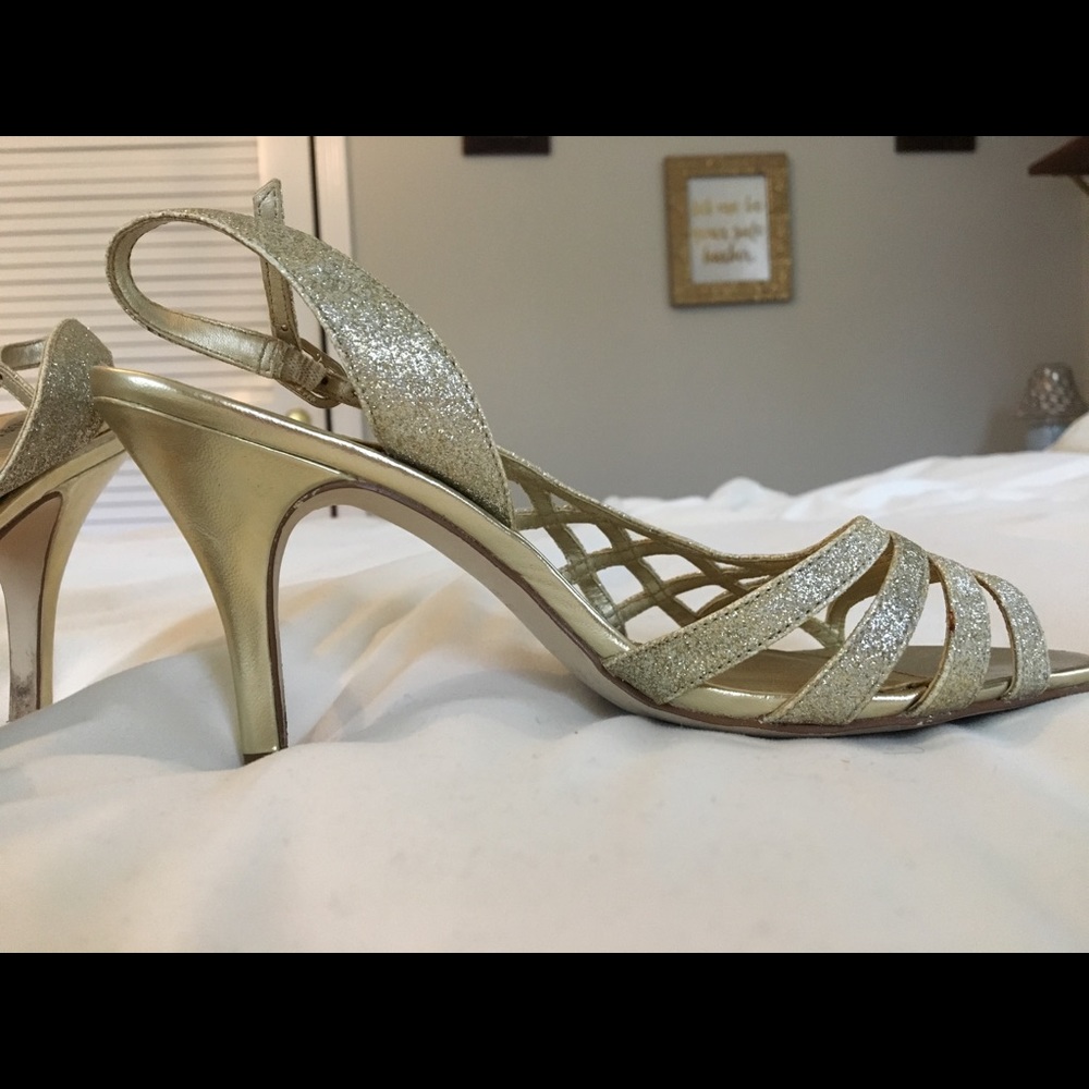 Adrianna Papell gold dress sandal